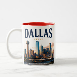 Dallas Texas Urban Heritage Two-Tone Coffee Mug