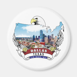 Dallas, Texas USA Bald Eagle  Magnet
