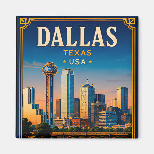 ⭐ Dallas Texas Vacation Memory Magnet