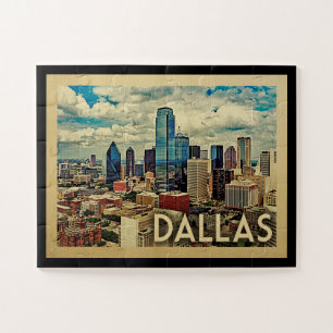 Dallas Texas Vintage Travel Jigsaw Puzzle