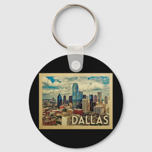 Dallas Texas Vintage Travel Key Ring
