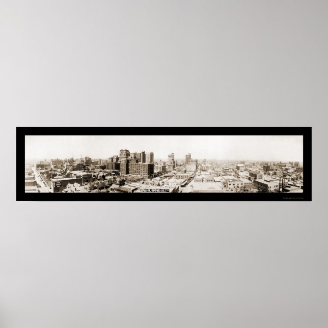 Dallas TX Skyline Photo 1920 Poster (Front)