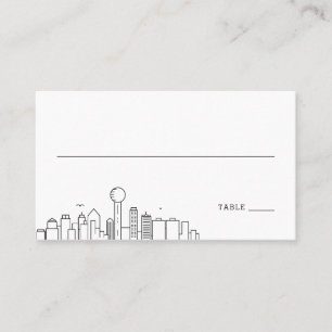 Dallas Wedding Place Cards Front and Back