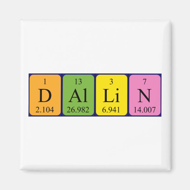 Dallin periodic table name magnet (Front)