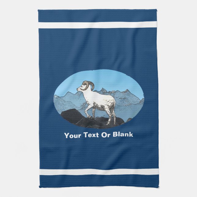 Dall's Sheep Tea Towel (Vertical)