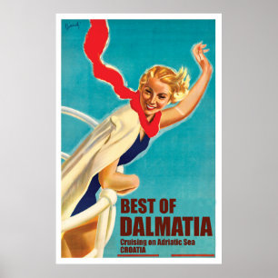 Dalmatia, Croatia, Girl on a Yacht Poster