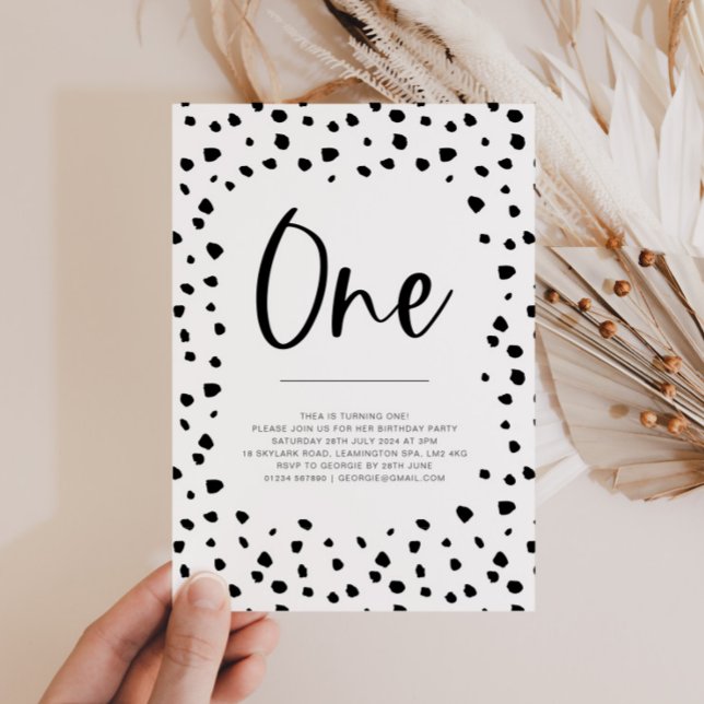 Dalmatian 1st Birthday Invitation (Creator Uploaded)