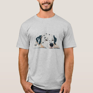 Dalmatian Adorable Cute Animal Sleeping Relaxing T-Shirt