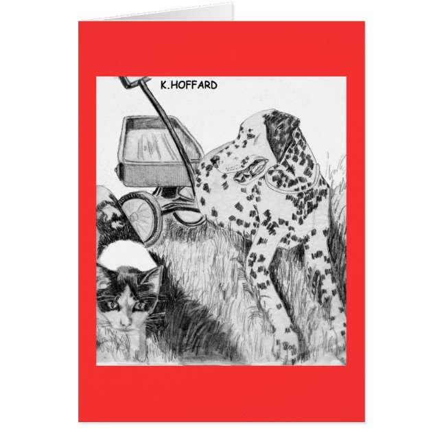 Dalmatian and Kitten (Front)