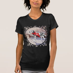 Dalmatian and Winter Magpie T-Shirt