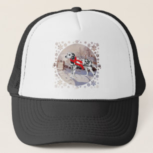 Dalmatian and Winter Magpie Trucker Hat