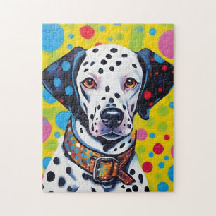 Dalmatian Art Colourful Jigsaw Puzzle