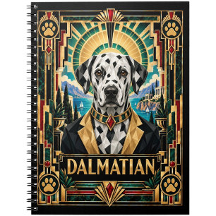 Dalmatian, Art Deco Dog Notebook