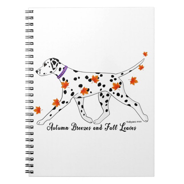 Dalmatian Autumn breezes black spotted Notebook (Front)
