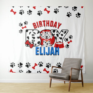 Dalmatian birthday boy custom designs  tapestry