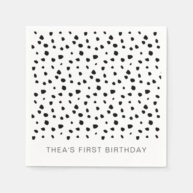 Dalmatian Birthday Napkins (Front)