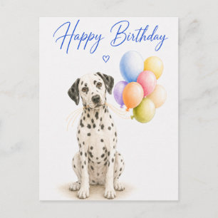 Dalmatian Birthday Postcard