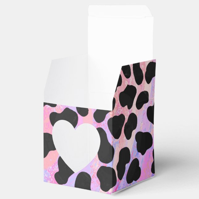 Dalmatian Black and Pink Print Favour Box (Opened)