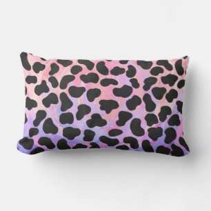 Dalmatian Black and Pink Print Lumbar Cushion