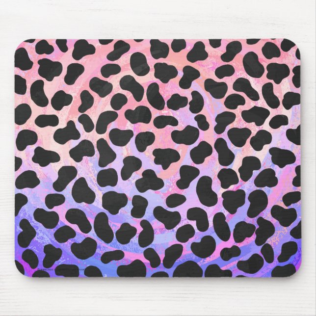 Dalmatian Black and Pink Print Mouse Pad (Front)