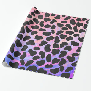 Dalmatian Black and Pink Print Wrapping Paper