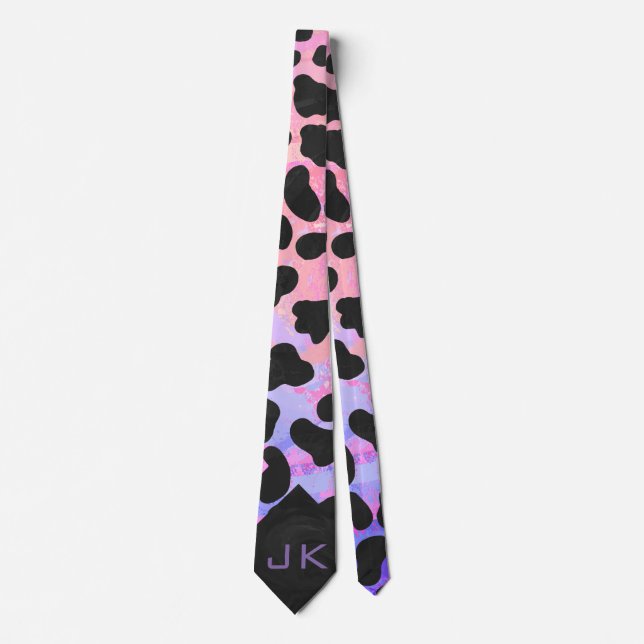 Dalmatian Black and Pink Tie (Front)