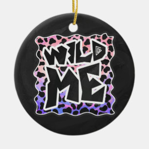 Dalmatian Black and Pink Wild Me Ceramic Ornament