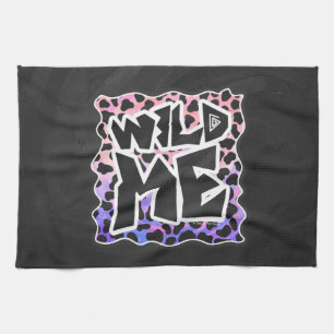 Dalmatian Black and Pink Wild Me Tea Towel