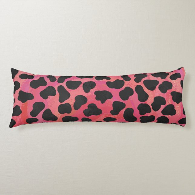 Dalmatian Black and Red Print Body Cushion (Front)