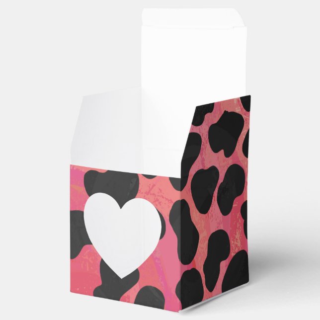 Dalmatian Black and Red Print Favour Box (Opened)