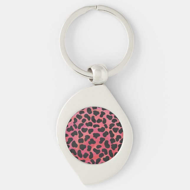 Dalmatian Black and Red Print Key Ring (Front)