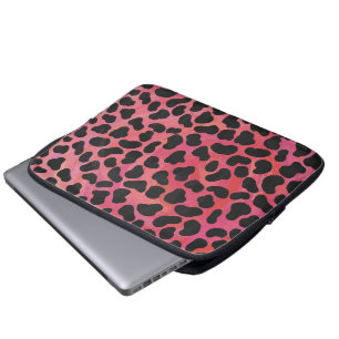 Dalmatian Black and Red Print Laptop Sleeve