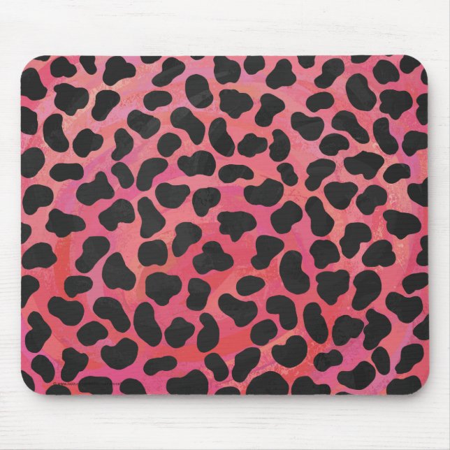 Dalmatian Black and Red Print Mouse Pad (Front)