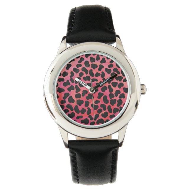 Dalmatian Black and Red Print Watch (Front)