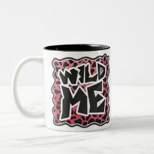 Dalmatian Black and Red with Wild Me Two-Tone Coffee Mug