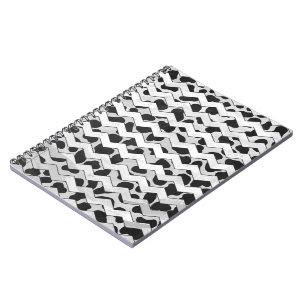 Dalmatian Black and White Chvron Notebook