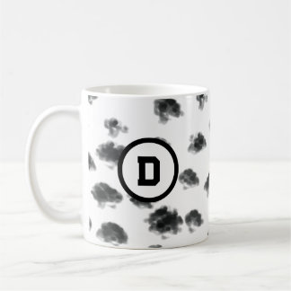 dalmatian black and white dots animal print  coffee mug