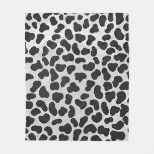 Dalmatian Black and White Print Fleece Blanket