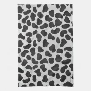 Dalmatian Black and White Print Tea Towel