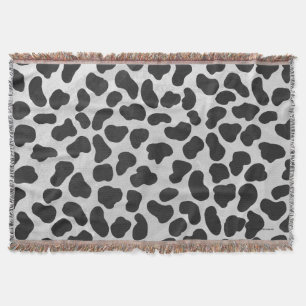 Dalmatian Black and White Print Throw Blanket
