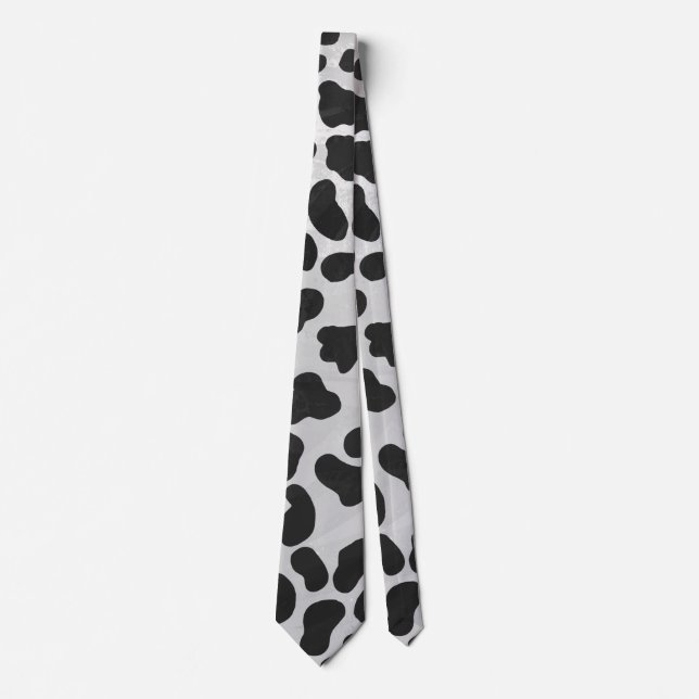 Dalmatian Black and White Print Tie (Front)