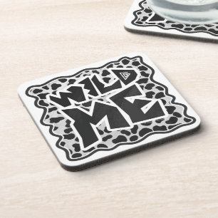 Dalmatian Black and White with Wild Me Coaster