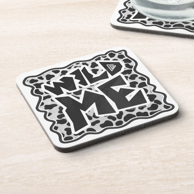 Dalmatian Black and White with Wild Me Coaster (Left Side)