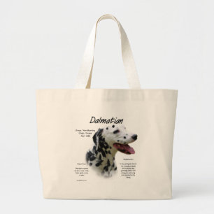 Dalmatian (blk) History Design Large Tote Bag
