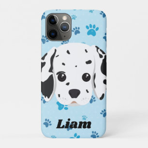 Dalmatian Blue Paw Print Personalised   iPhone 11 Pro Case