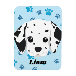 Dalmatian Blue Paw Print Personalised     Magnet