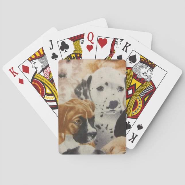 Dalmatian & Boxer Puppies Playing Cards (Back)