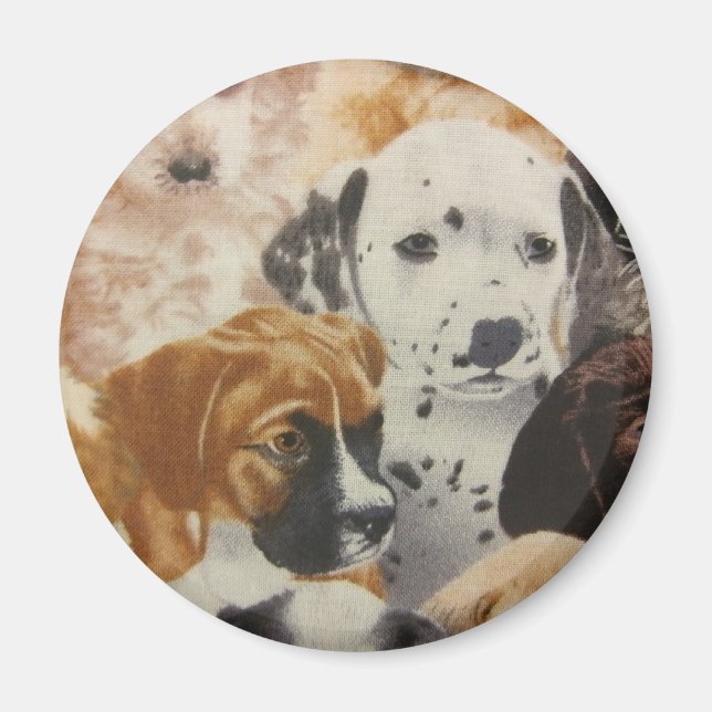 Dalmatian & Boxer Pups Magnet (Front)