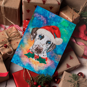 Dalmatian Breed Dog Christmas Holiday Postcard