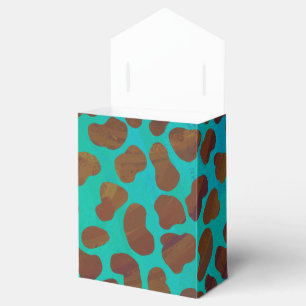 Dalmatian Brown and Teal Print Favour Box